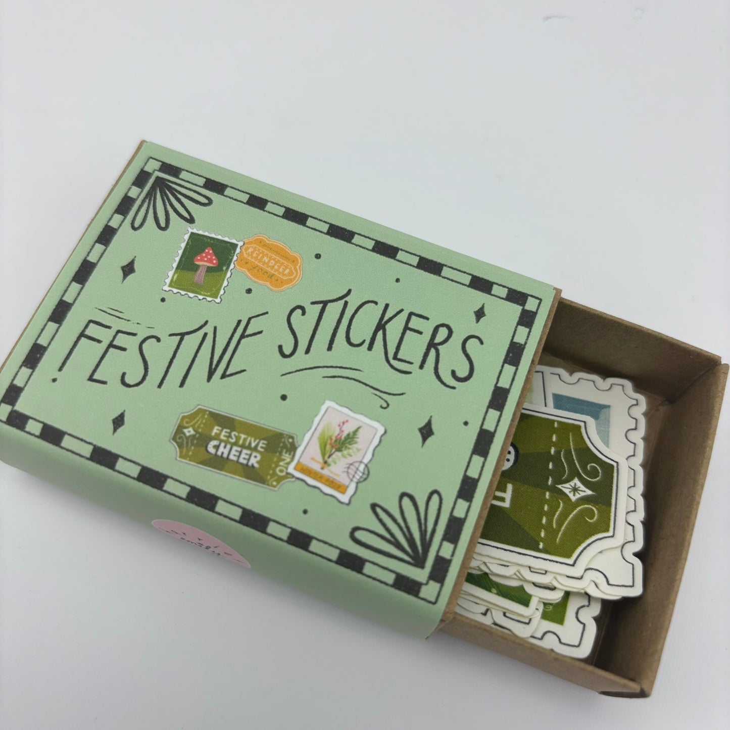 Festive Stickers Matchbox Set