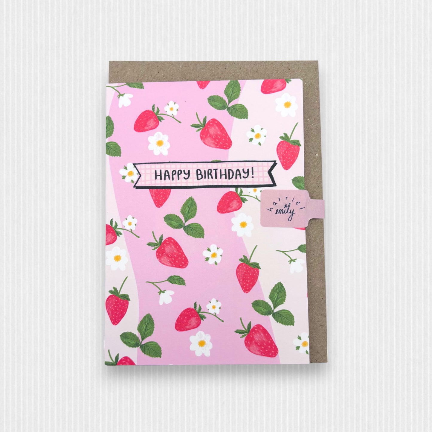 Strawberry waves Birthday Card