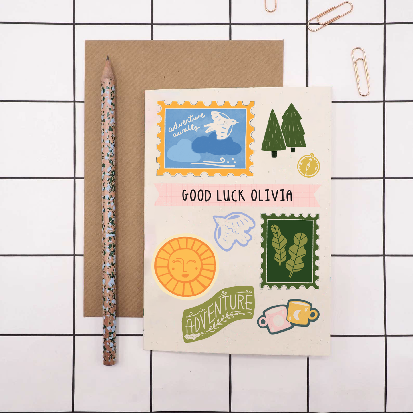 Good Luck Personalised Adventure Card