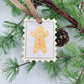 Gingerbread Man Illustrated Stamp Christmas Decoration