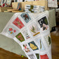 Festive Stamp Collection Cotton Tea Towel