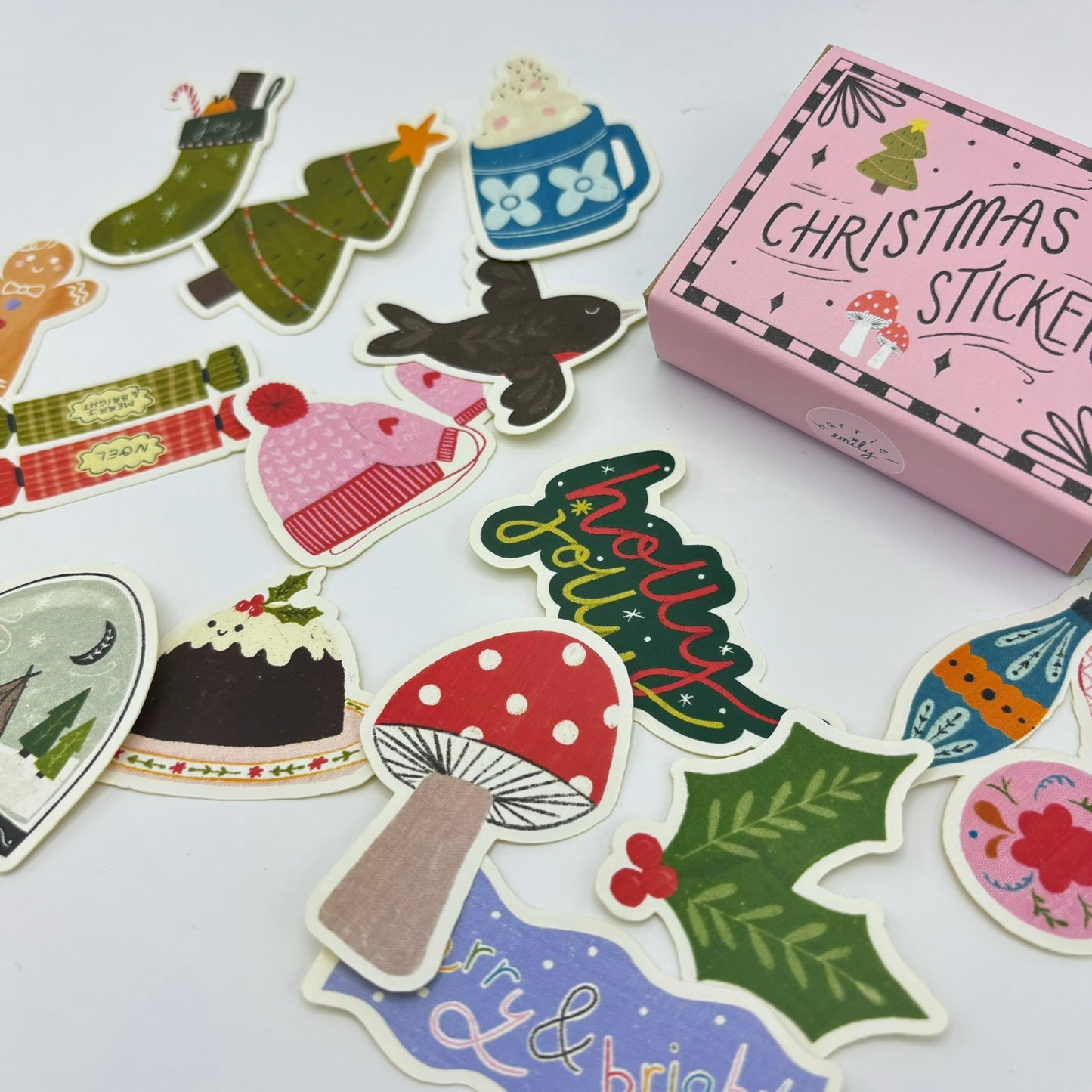 Christmas Stickers Matchbox Set