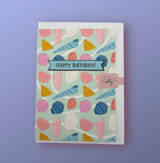 Shells and Waves Birthday Card