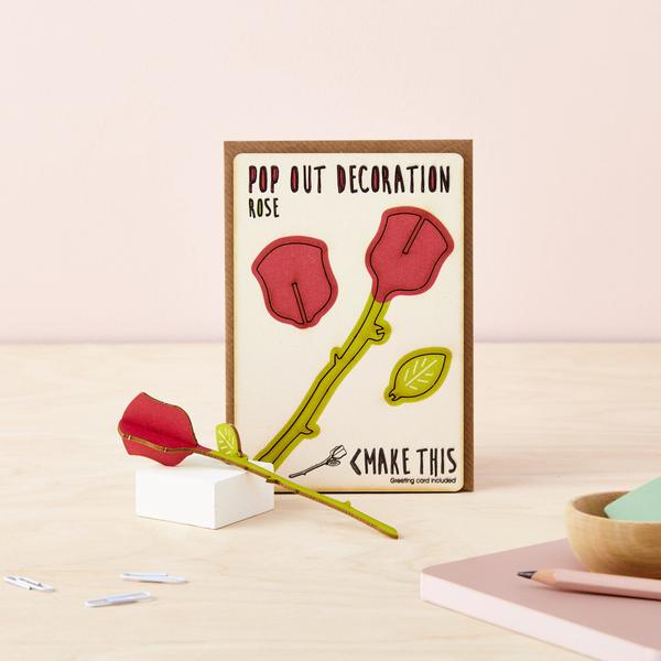 Pop Out Rose Card