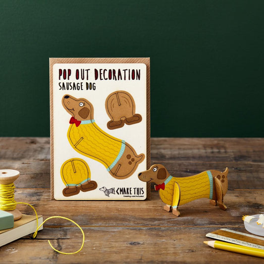 Pop Out Sausage Dog Card
