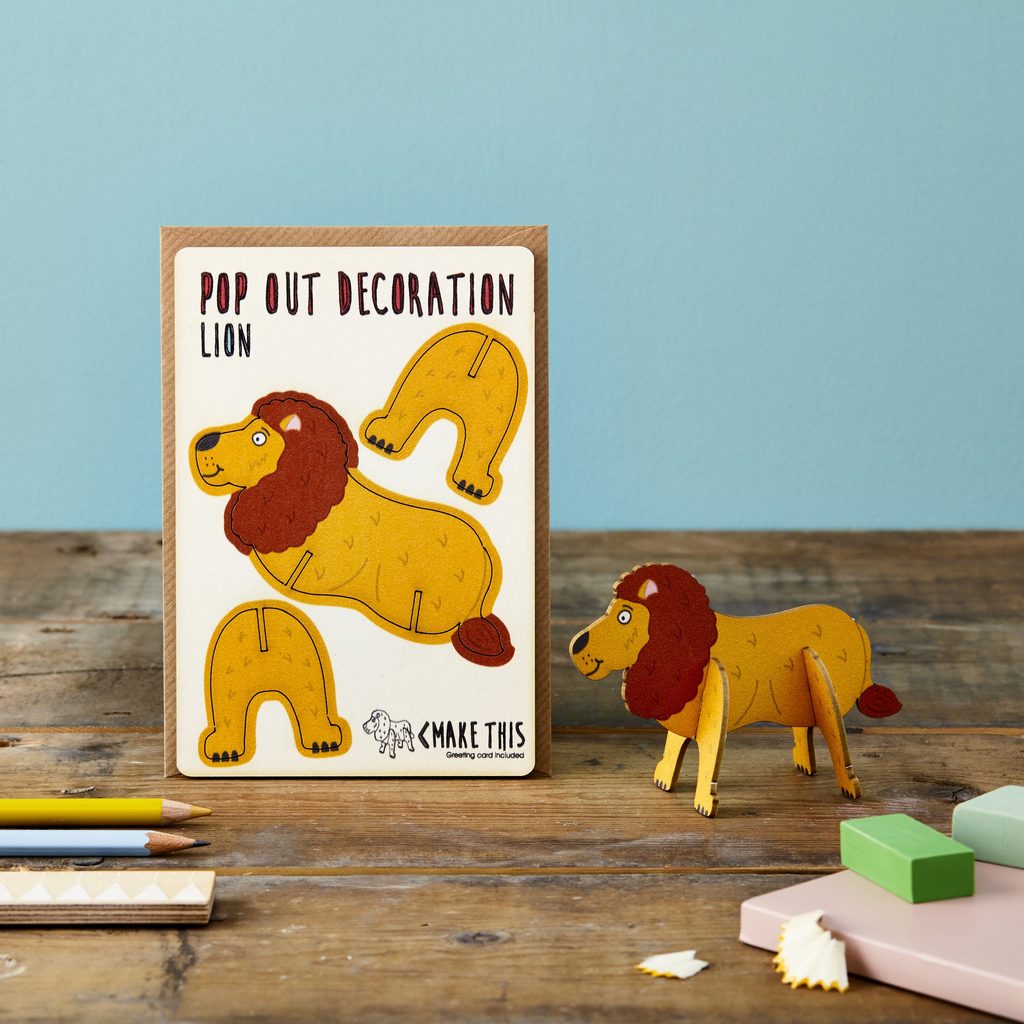 Pop Out Lion Card